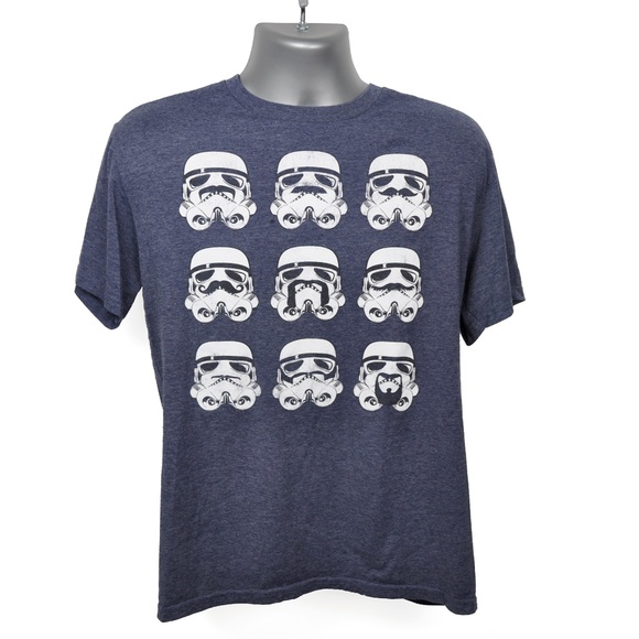 STAR WARS Stormtroopers Mustache T-shirt - Picture 1 of 4